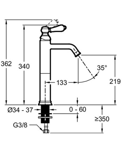 Смеситель для раковины Jacob Delafon Louise E24361-CP Хром