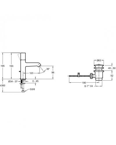 Смеситель для раковины Jacob Delafon Rivoli E24323-CP Хром