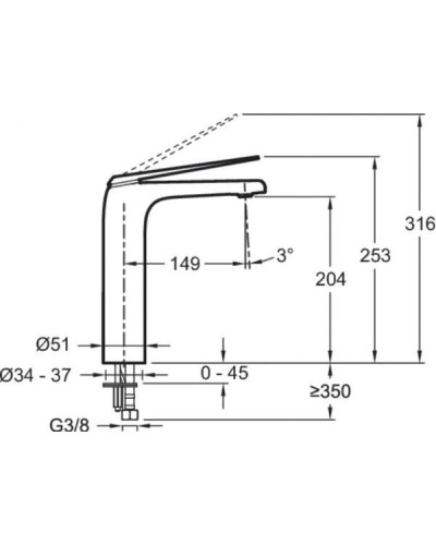 Смеситель для раковины Jacob Delafon Avid E97347-ND-BN Никель