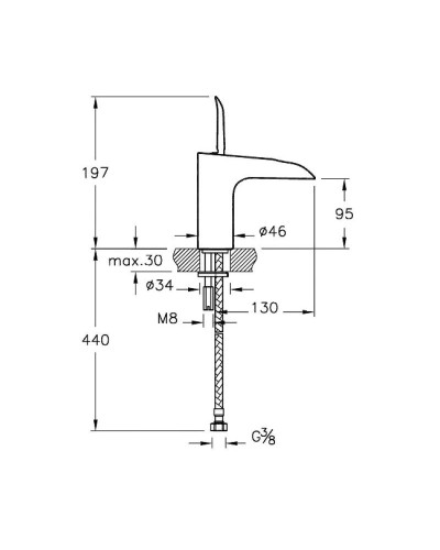 Смеситель для раковины Vitra T4 A42475EXP