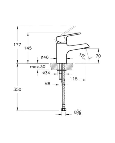 Смеситель для раковины Vitra Axe S A41069EXP