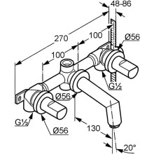 Смеситель для раковины Kludi New Waves 571450530