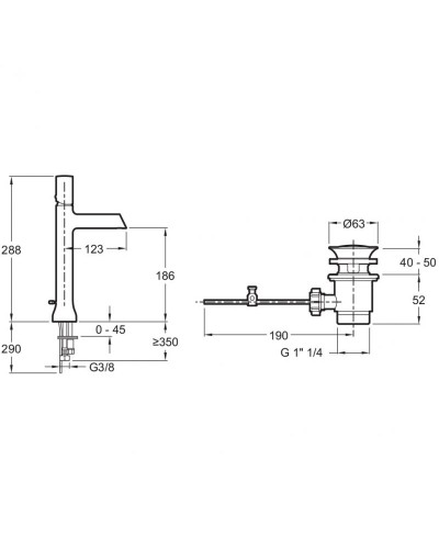 Смеситель для раковины Jacob Delafon Toobi E8990-BN Полированный никель