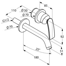 Смеситель для раковины Kludi Balance 522440575