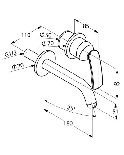 Смеситель для раковины Kludi Balance 522440575