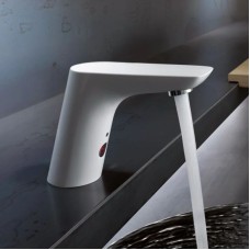 Электронный смеситель для раковины без донного клапана Kludi Balance White 5220091