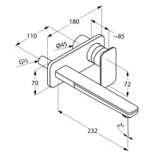 Смеситель для раковины Kludi E2 492450575
