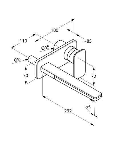 Смеситель для раковины Kludi E2 492450575