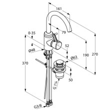 Смеситель для раковины с донным клапаном Kludi Bingo Star 420230578