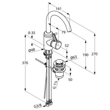 Смеситель для раковины с донным клапаном Kludi Bingo Star 420230578