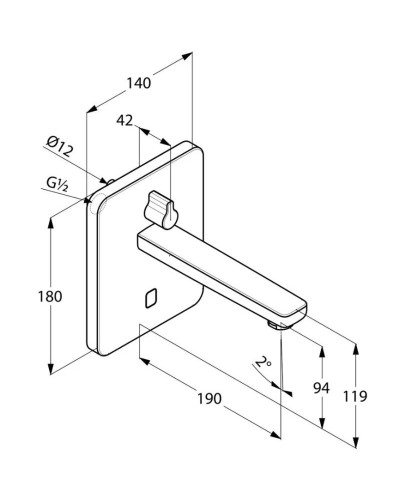 Смеситель для раковины электроннный Kludi Zenta 3850005
