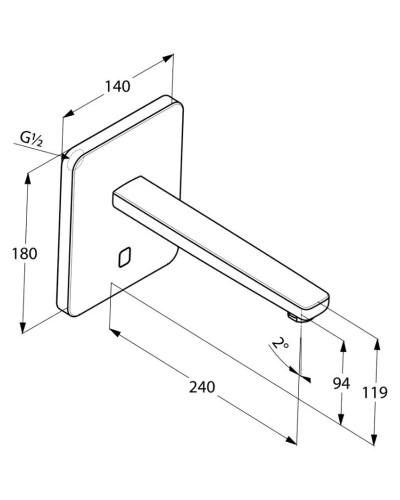 Электроннный вентиль на одну подводку Kludi Zenta 3840205