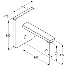 Электроннный вентиль на одну подводку Kludi Zenta 3850205