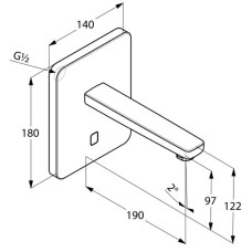 Электроннный вентиль на одну подводку Kludi Zenta 3850205