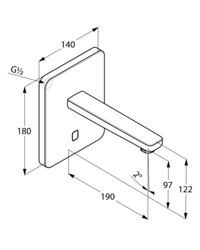Электроннный вентиль на одну подводку Kludi Zenta 3850205