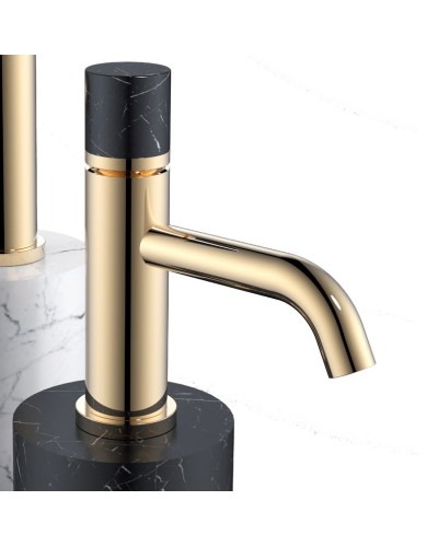 Смеситель для раковины Boheme Stick 121-G-MR-BLACK Золото Черный