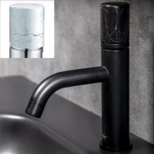 Смеситель для раковины Boheme Stick 121-B-MR-W Черный Белый