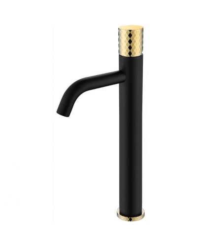 Смеситель для раковины Boheme Stick 122-BG Черный Золото