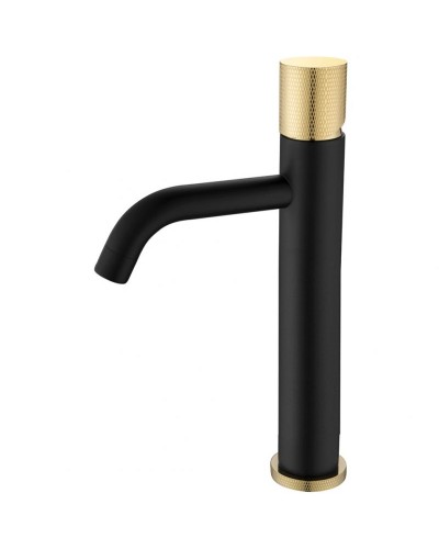 Смеситель для раковины Boheme Stick 122-BG.2 Черный Золото