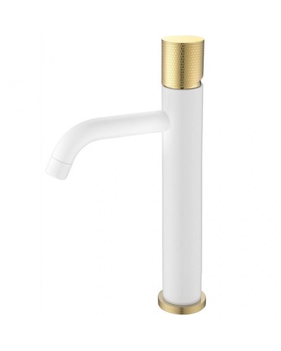 Смеситель для раковины Boheme Stick 122-WG.2 Белый Золото