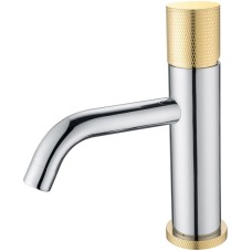Смеситель для раковины Boheme Stick 121-CRG.2 Хром Золото