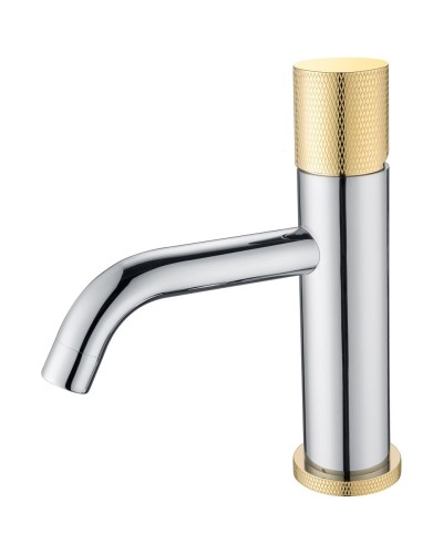 Смеситель для раковины Boheme Stick 121-CRG.2 Хром Золото