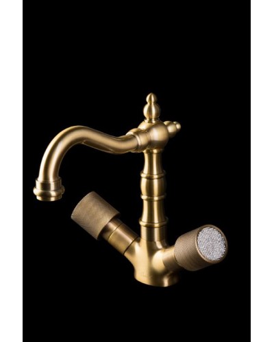 Смеситель для раковины Boheme Royal Cristal 312-Royal/CRST Бронза