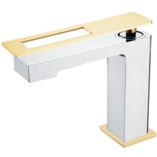 Смеситель для раковины Boheme Q 141-CRG Хром Золото