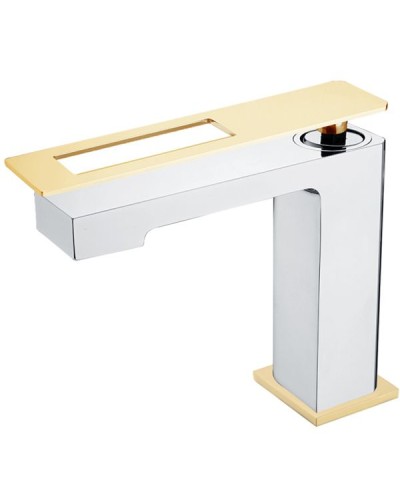 Смеситель для раковины Boheme Q 141-CRG Хром Золото