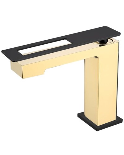 Смеситель для раковины Boheme Q 141-GB Золото Черный