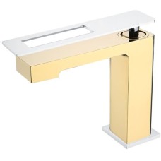 Смеситель для раковины Boheme Q 141-GCR Золото Хром