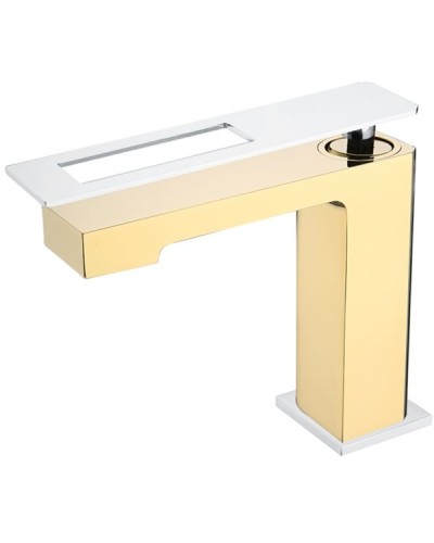 Смеситель для раковины Boheme Q 141-GCR Золото Хром