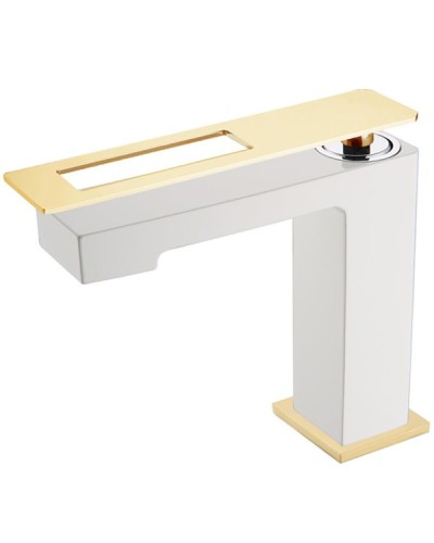 Смеситель для раковины Boheme Q 141-WG Белый Золото