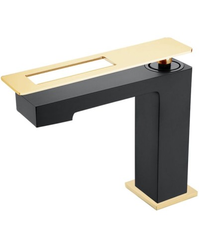 Смеситель для раковины Boheme Q 141-BG Черный Золото