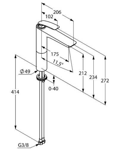 Смеситель для раковины Kludi Balance 522960575 Хром