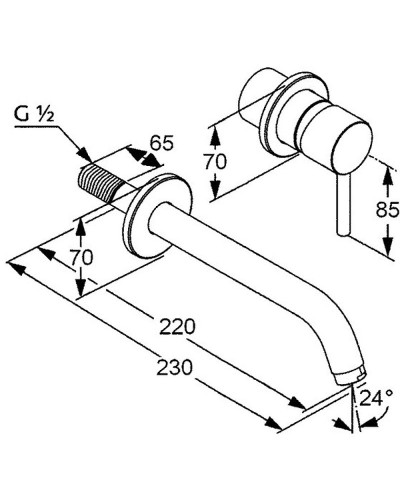 Смеситель для раковины Kludi Bozz 382450576 Хром