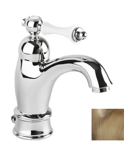 Смеситель для раковины Cezares Margot MARGOT-LSM1-A-02-Bi Бронза/белый