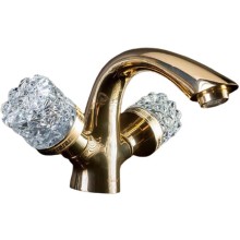Смеситель для раковины Boheme Crystal 291-CRST Золото