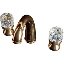 Смеситель для раковины Boheme Crystal 297-CRST Золото