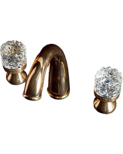 Смеситель для раковины Boheme Crystal 297-CRST Золото
