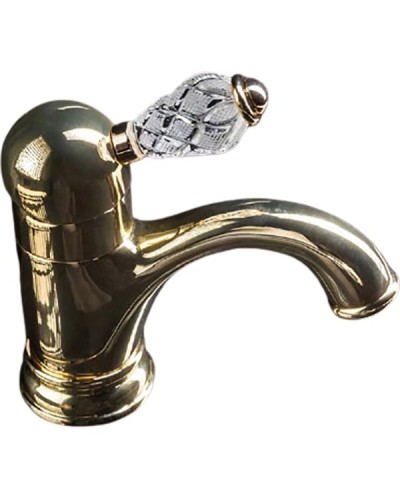 Смеситель для раковины Boheme Crystal 281-CRST Золото