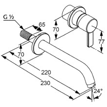Смеситель для раковины Kludi Zenta 382450575 Хром