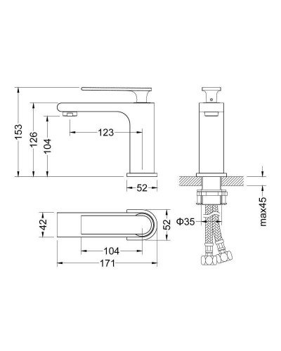 Смеситель для раковины Timo Anni 2761/03F Черный