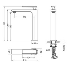 Смеситель для раковины Timo Anni 2711/03F Черный