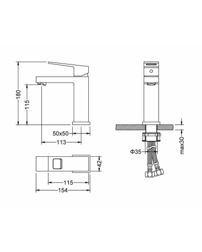 Смеситель для раковины Timo Briana 7161/00F Хром