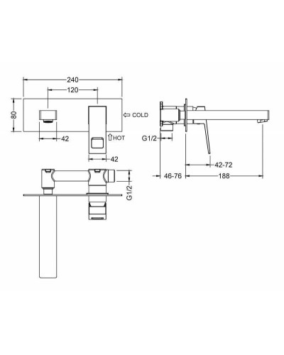 Смеситель для раковины Timo Briana 7171/03SM Черный