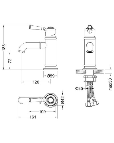 Смеситель для раковины Timo Arisa 5361/03F Черный