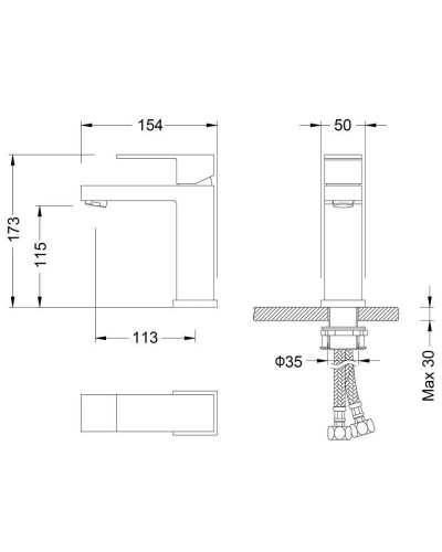 Смеситель для раковины Timo Selene 2061/03F Черный