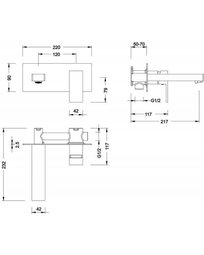 Смеситель для раковины Timo Selene 2071/03SM Черный
