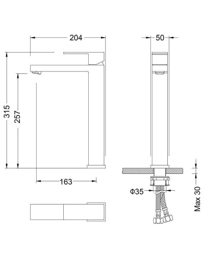 Смеситель для раковины Timo Selene 3011/17F Золото матовое